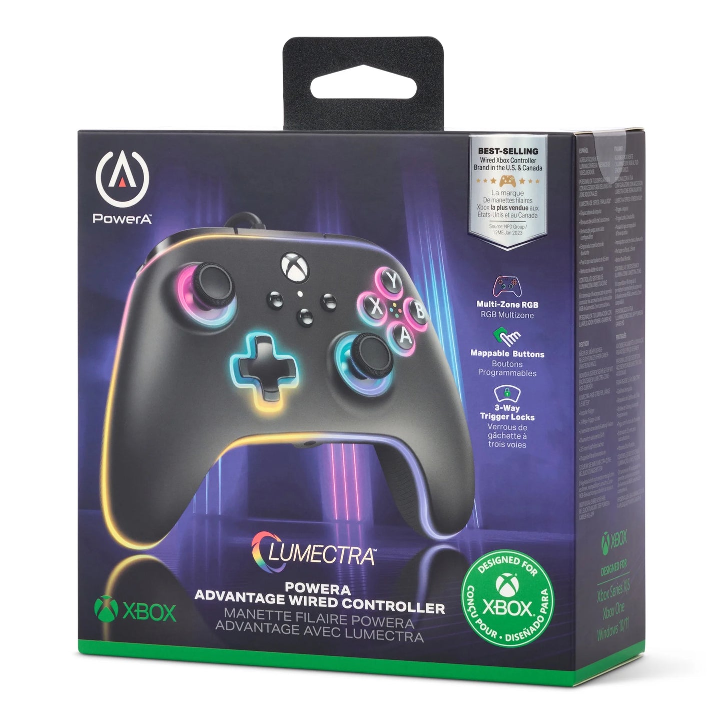Advantage Wired Controller for Xbox Series X|S with Lumectra - Black